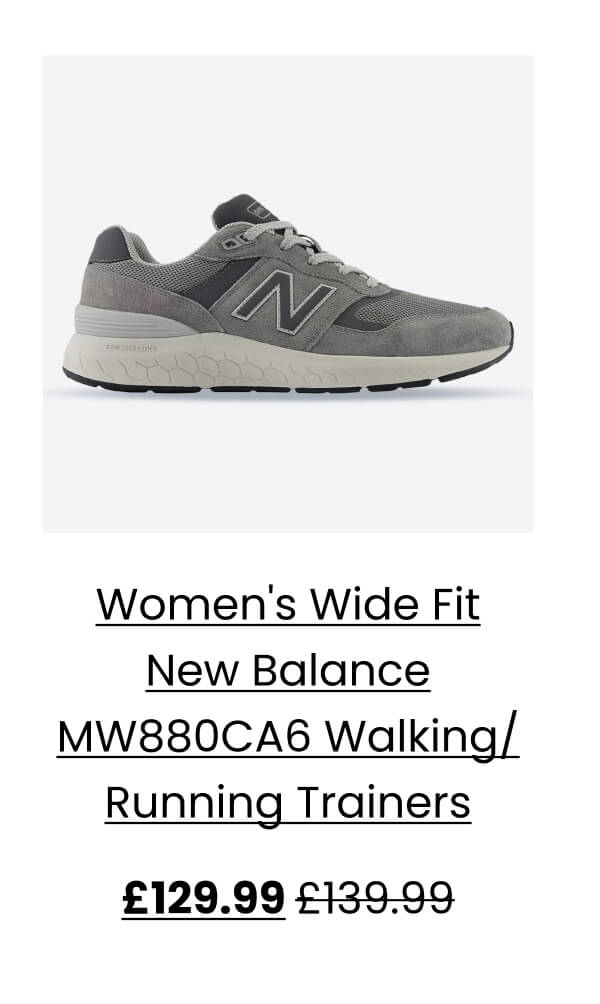 Women's Wide Fit New Balance MW880CA6 Walking/Running Trainers £129.99