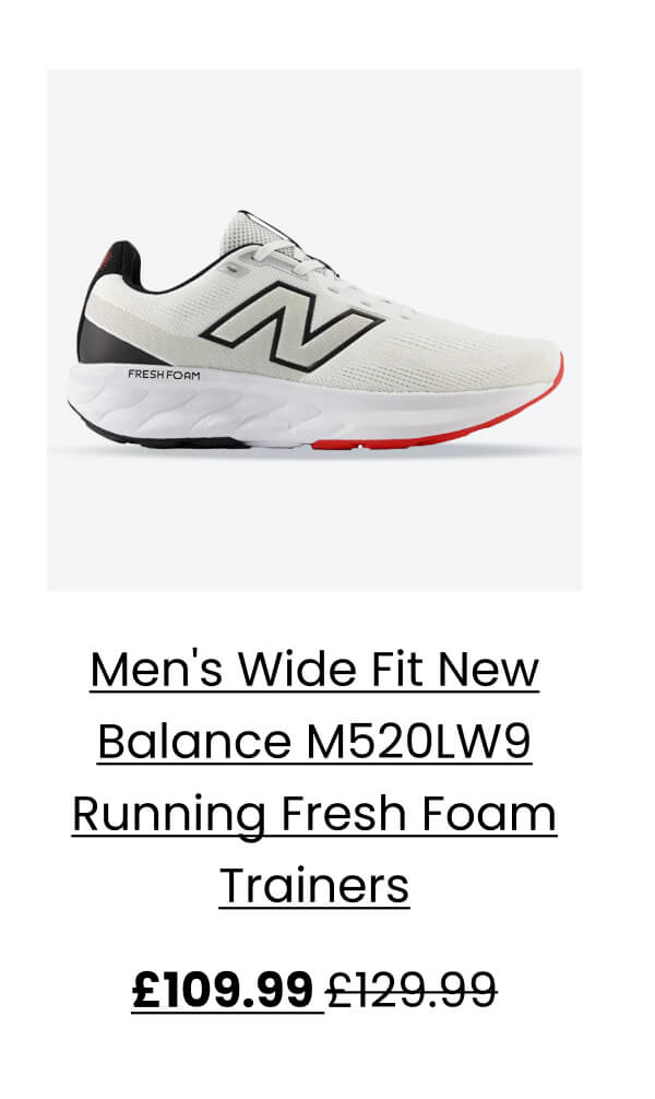 Men's Wide Fit New Balance M520LW9 Running Fresh Foam Trainers £109.99