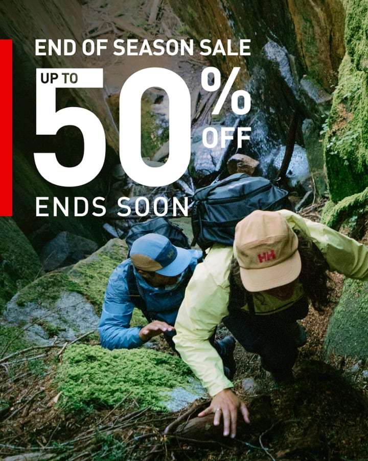 End of season sale. Up to 50% off select styles. Ends soon.