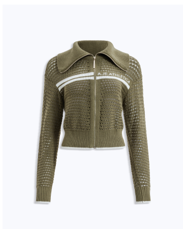 Contrast Open Knit Jacket