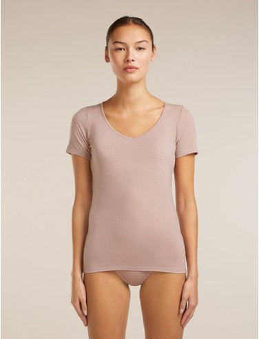 Women's Merino 150 Siren Short Sleeve Sweetheart - Pink quartz / S