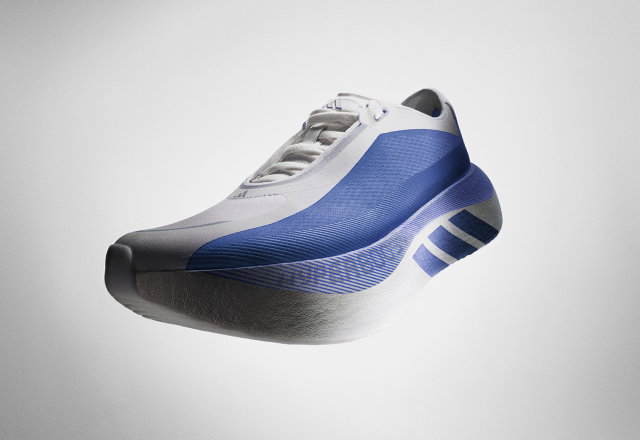 Blue Hyperboost running shoe
