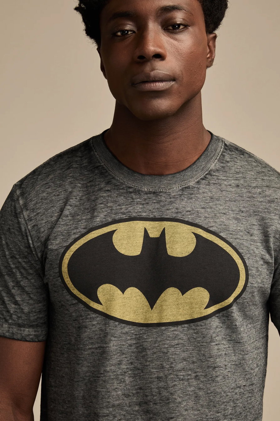 Image of Lucky Brand Batman Logo Graphic Tee - Men's Clothing Tops Shirts Tee Graphic T Shirts in #001 Black
