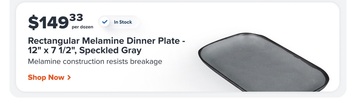 GET Rectangular Melamine Dinner Plate