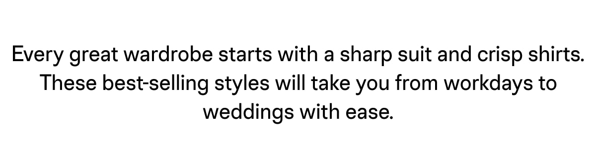 Best Sellers - Suits & Shirts