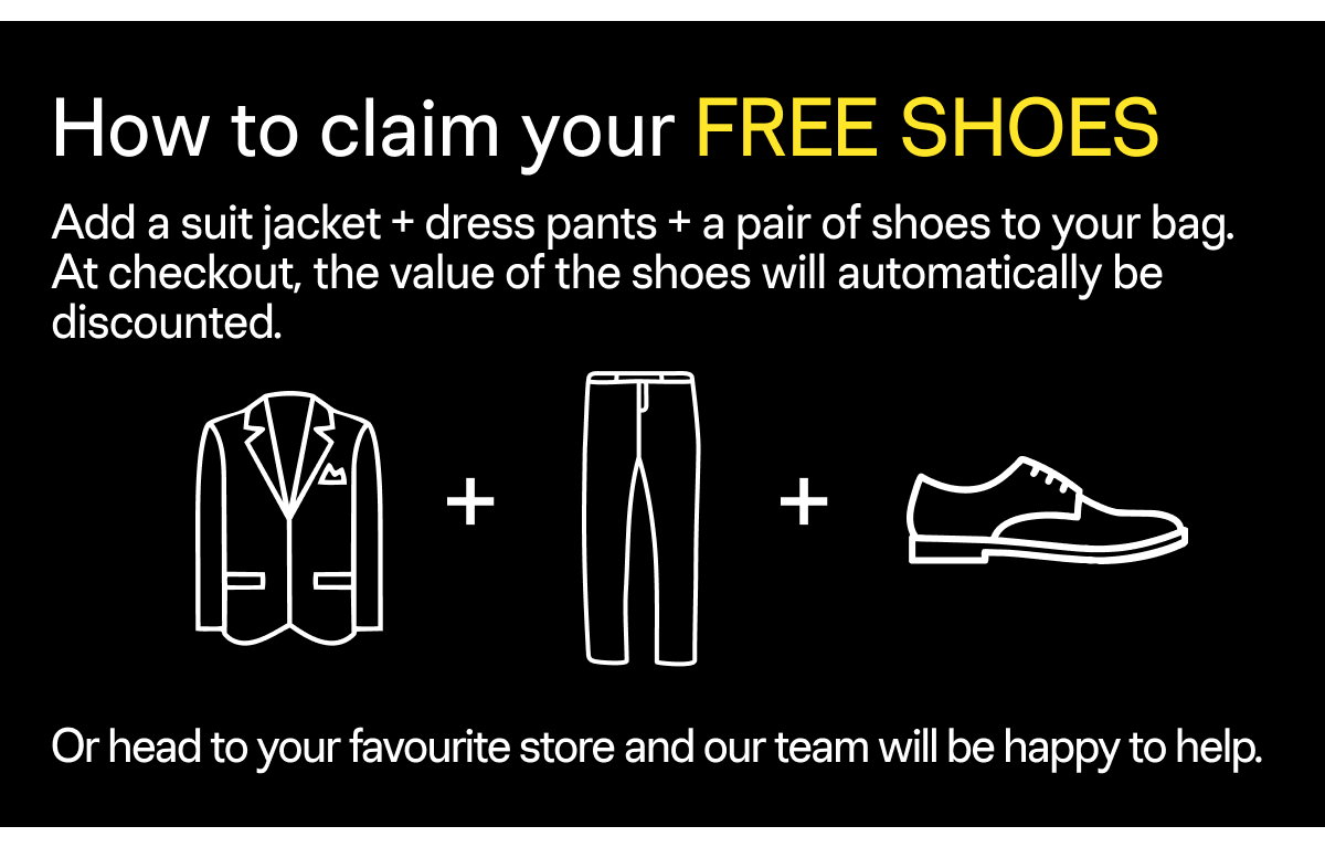 Shop Full Suits & Get Free Pair Of Shoes
