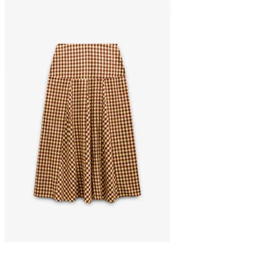 Long skirt with vichy squares