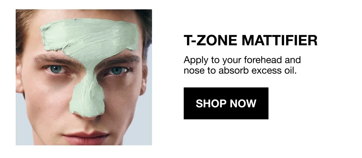 T-ZONE MATTIFIER | Apply to your forehead and nose to absorb excess oil. | SHOP NOW