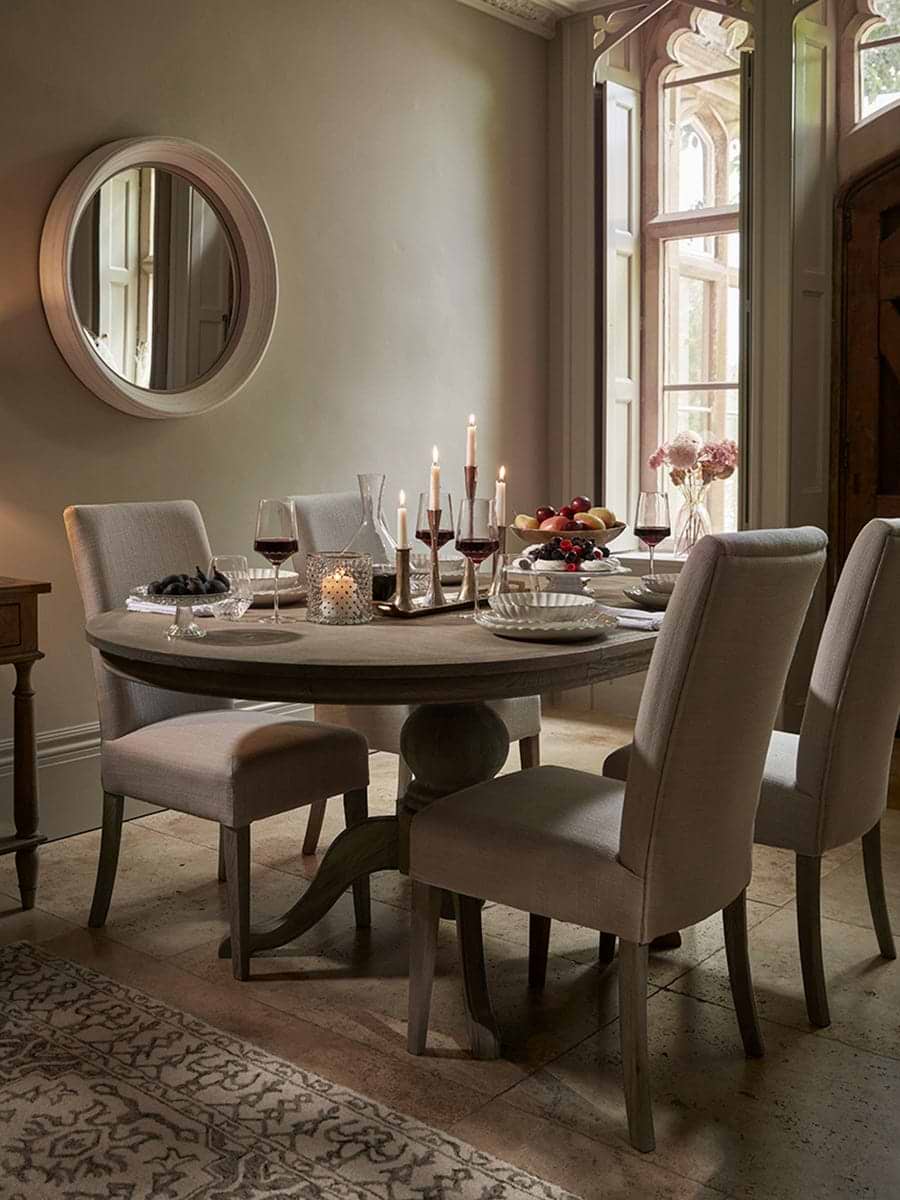 Flen Extendable Round Dining Table - 4 to 6 Seater