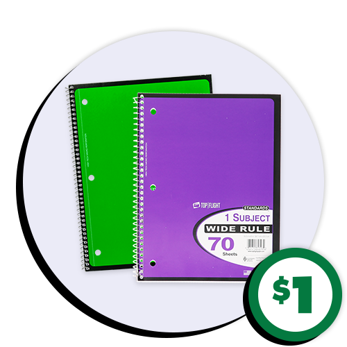 $1 Wide-Ruled Notebooks, 1-ct.
