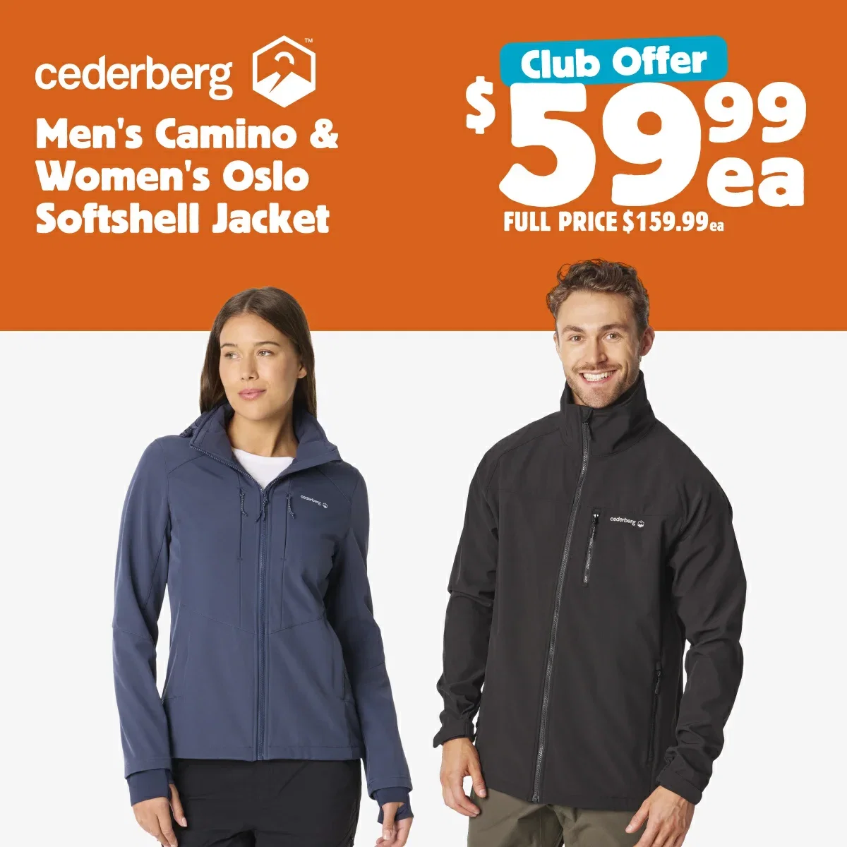 Cederberg Men's Camino & Women's Oslo Softshell Jacket