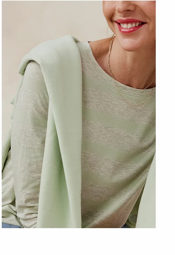 All Day Long Sleeve T-Shirt - Stripe