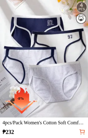 4pcs/Pack Women s Cotton Soft...