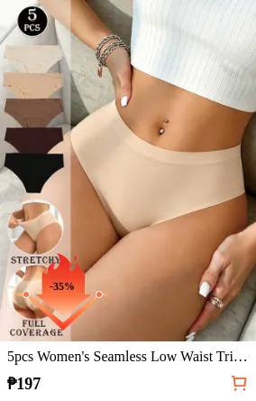5pcs Women s Seamless Low Waist...