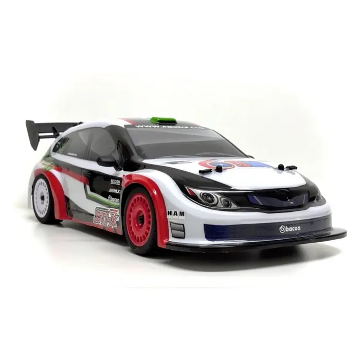 Absima 1:10 EP Rally STi-X brushed 4WD RTR + Gift Brushed 1:10 RC Modellauto Elektro Straßenmodell Allradantrieb (4WD) RtR 2,4 GHz Inkl. Akku und Lade
