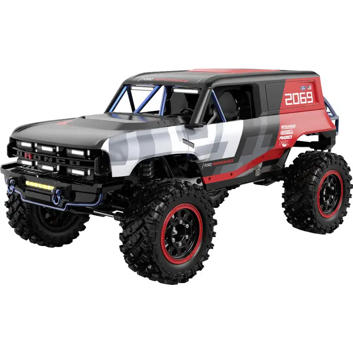 MJX Schwarz-Rot Brushless 1:12 RC Modellauto Elektro Crawler Allradantrieb (4WD) RtR 2,4 GHz Inkl. Akku und Ladegerät, mit Lichteffekt
