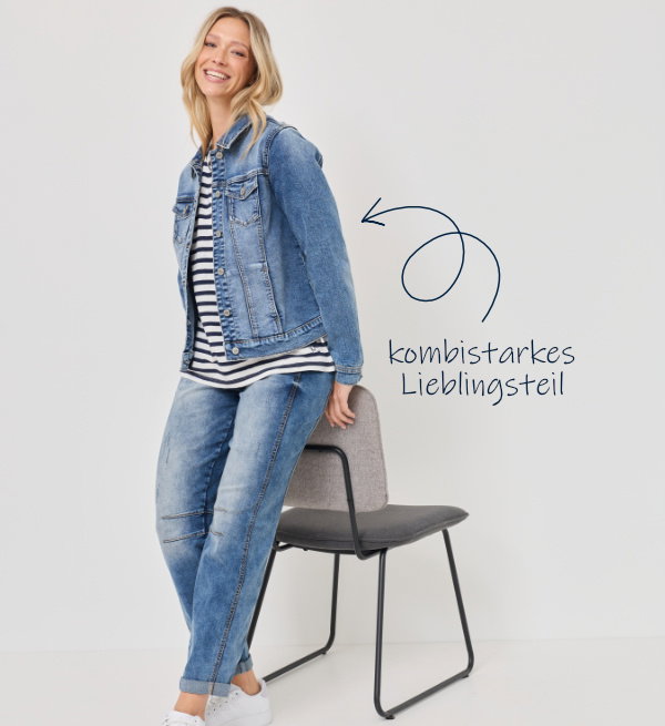 Jeans-Jacke aus Stretch-Denim