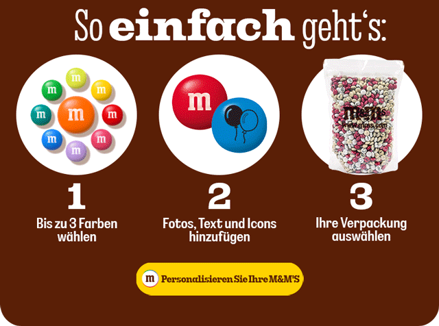 PERSONALISIEREN SIE IHRE M&M'S