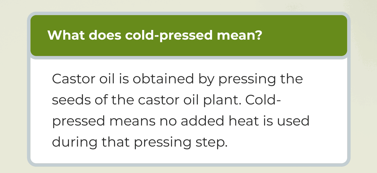 What does cold-pressed mean?