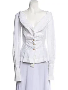 V-Neck Long Sleeve Top