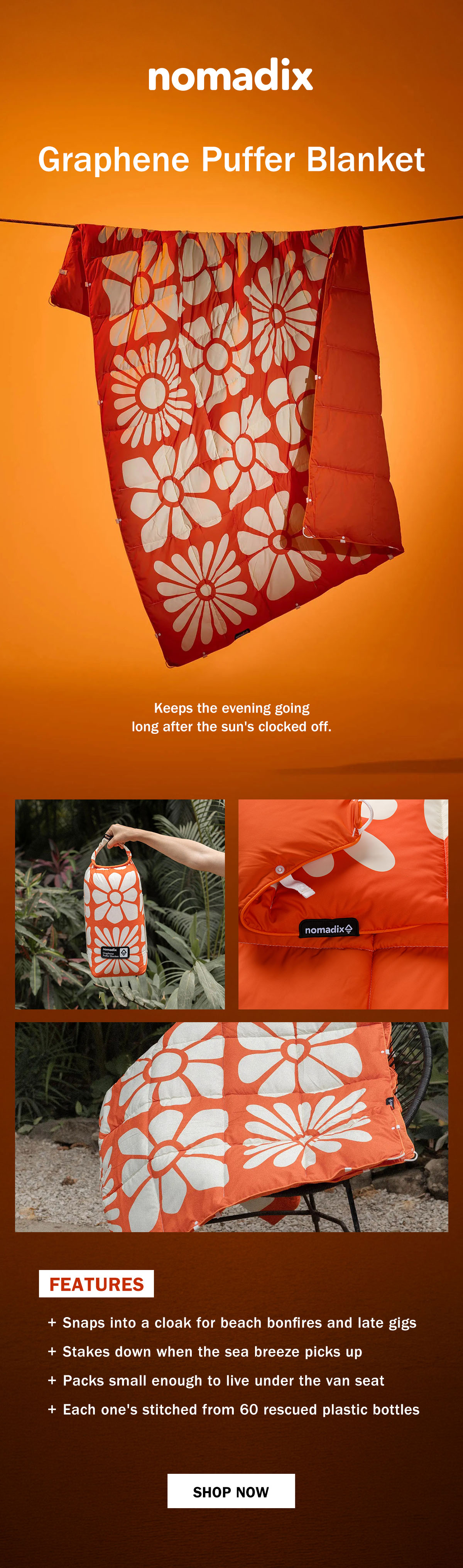 Nomadix Blankets | Festival & Graphene Puffer | WildBounds UK