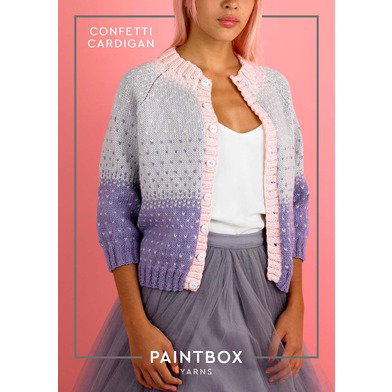 Confetti Cardigan - Free Cardigan Knitting Pattern in Paintbox Yarns Wool Mix Aran