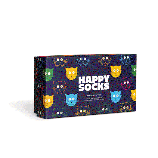 3-Pack Mixed Cat Socks Gift Set