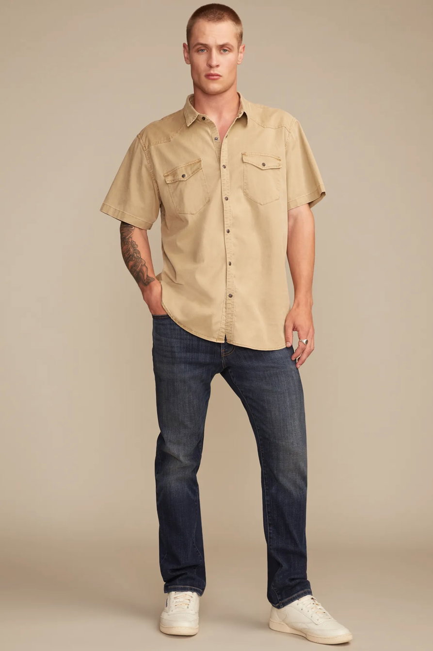 Image of Lucky Brand 410 Athletic Straight Coolmax Stretch Jean - Men's Pants Denim Straight Leg Jeans in Fayette