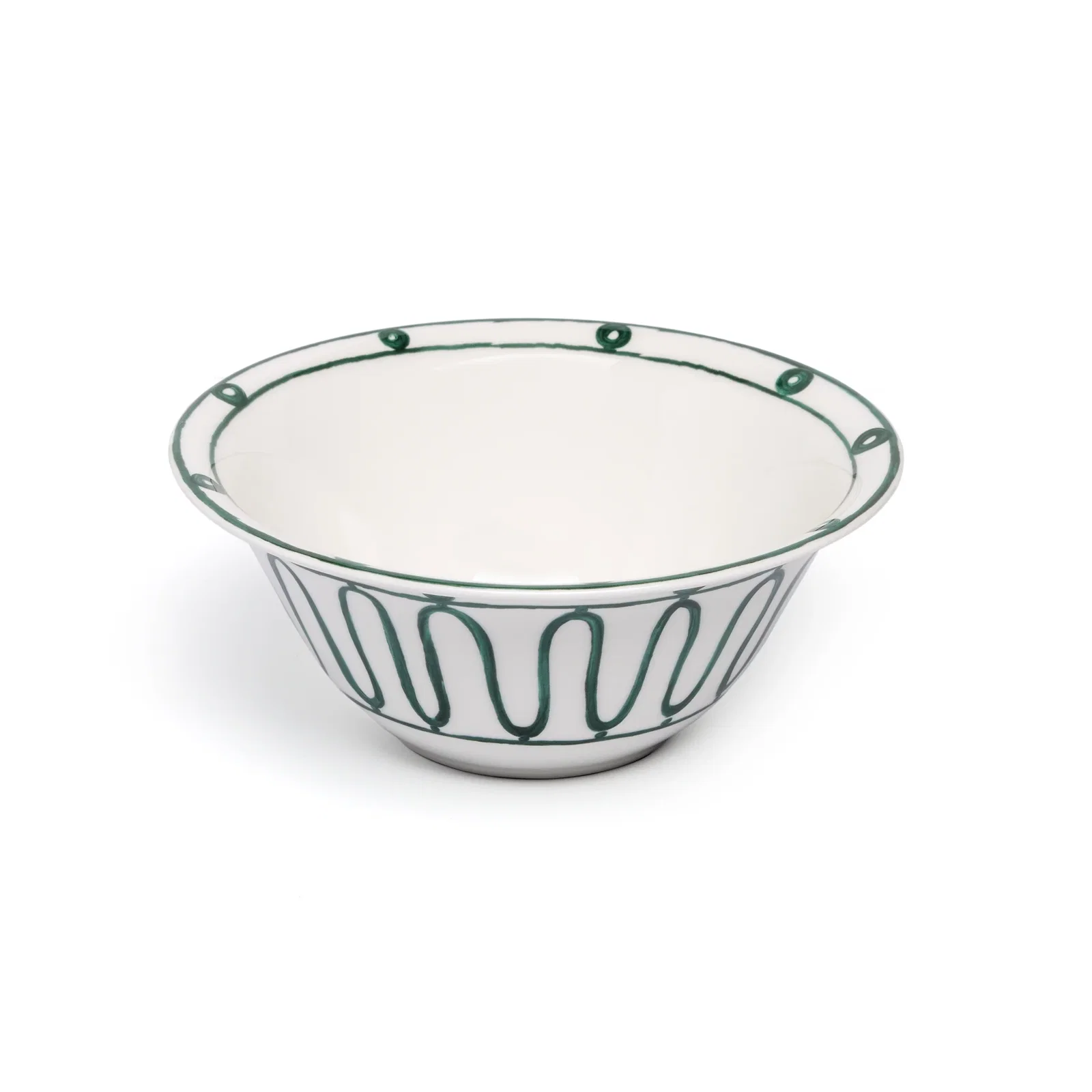 Image of Kyma Salad Bowl 25cm Green/White