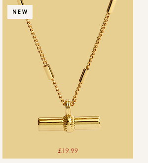 Classic Collection T-Bar Necklace In Gold Plating