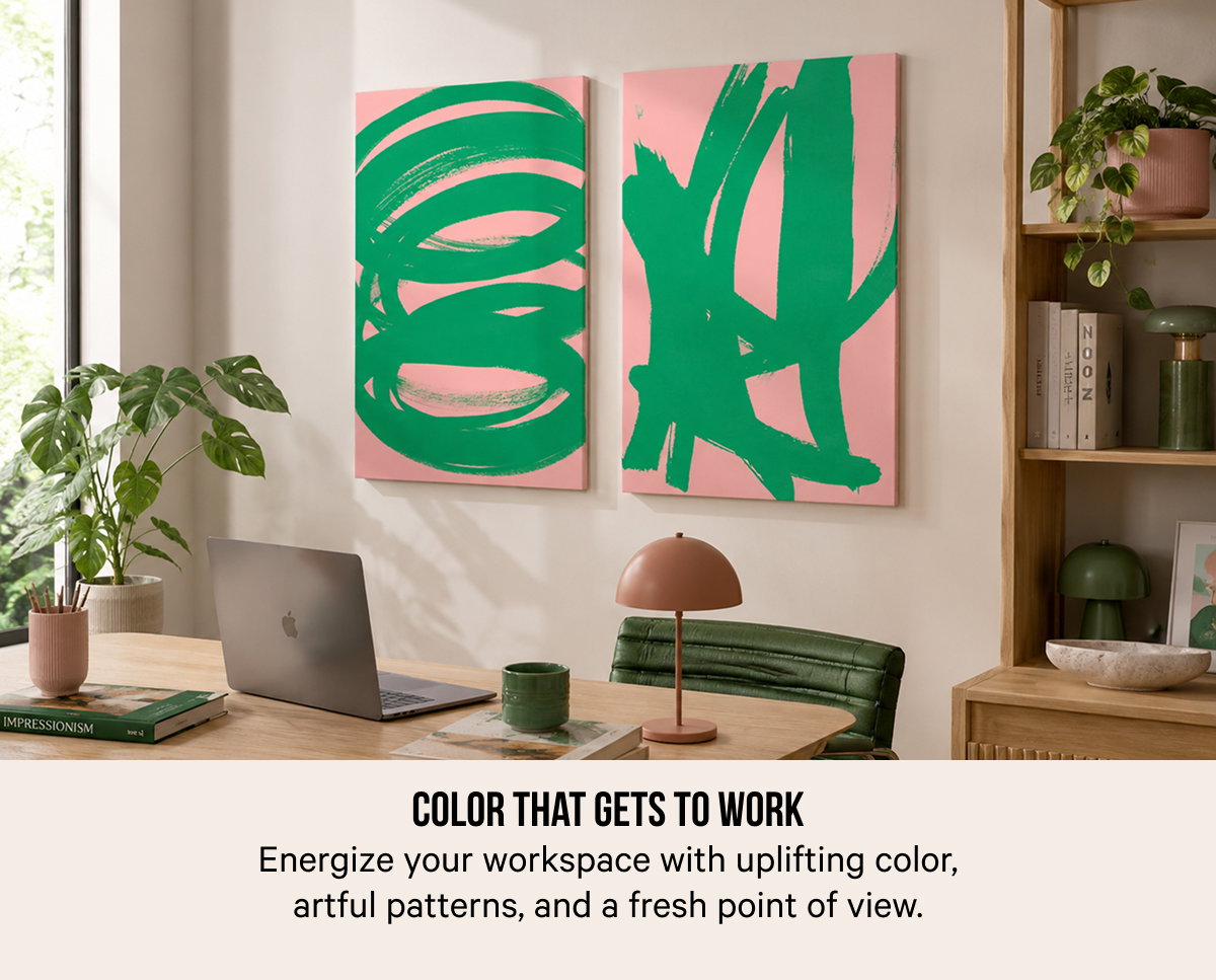 Color That Gets to Work: Energize your workspace with uplifting color, artful patterns, and a fresh point of view.