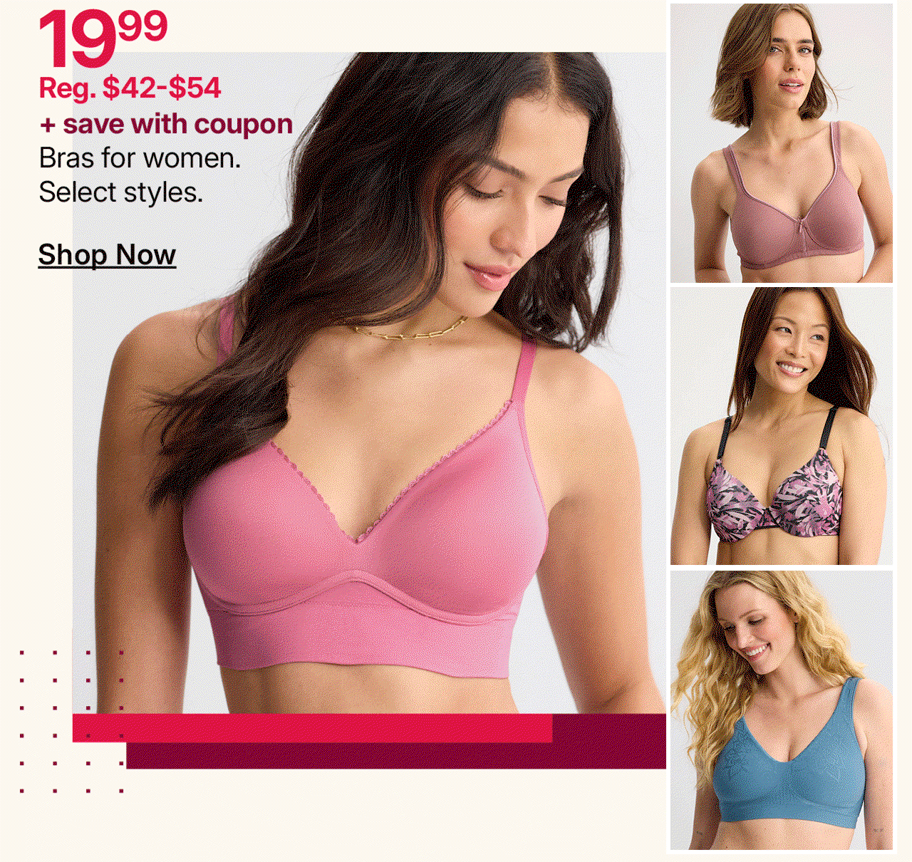 $19.99 plus save with coupon bras for women