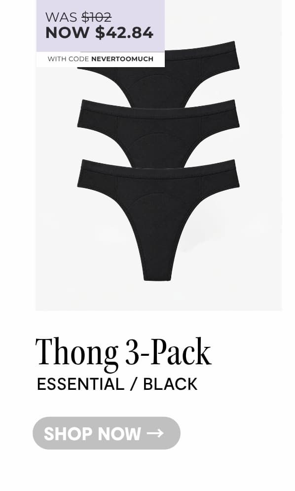 SHOP ESSENTIAL THONG 3-PACK