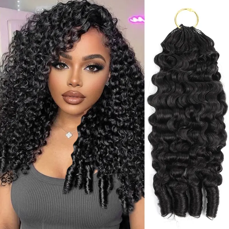 Burmese Curly Crochet Human Hair For Mircale Knots 50G/Bundle Feather Human Hair For Boho Braids