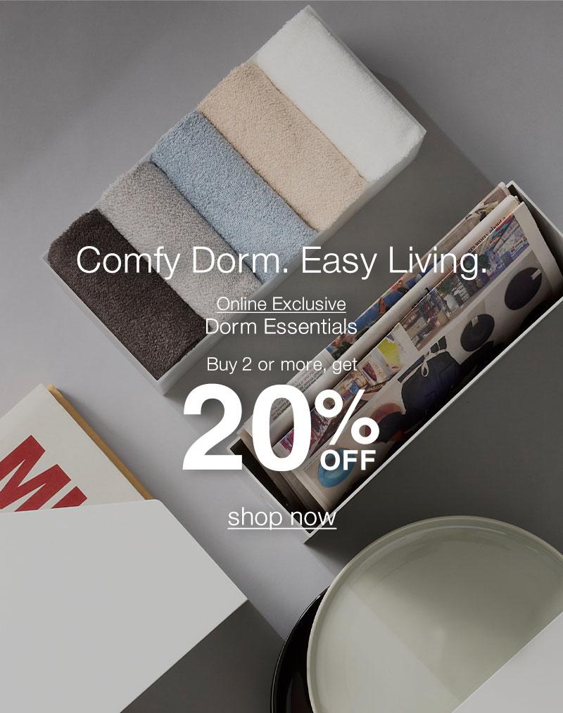 Shop 20% Off 2+ Dorm Room Essentials Online Only!