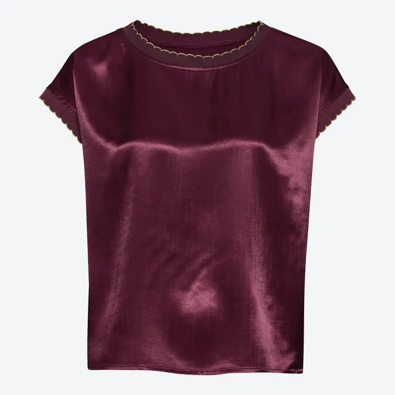 Damen-T-Shirt mit Crincle-Effekt aus Viskose