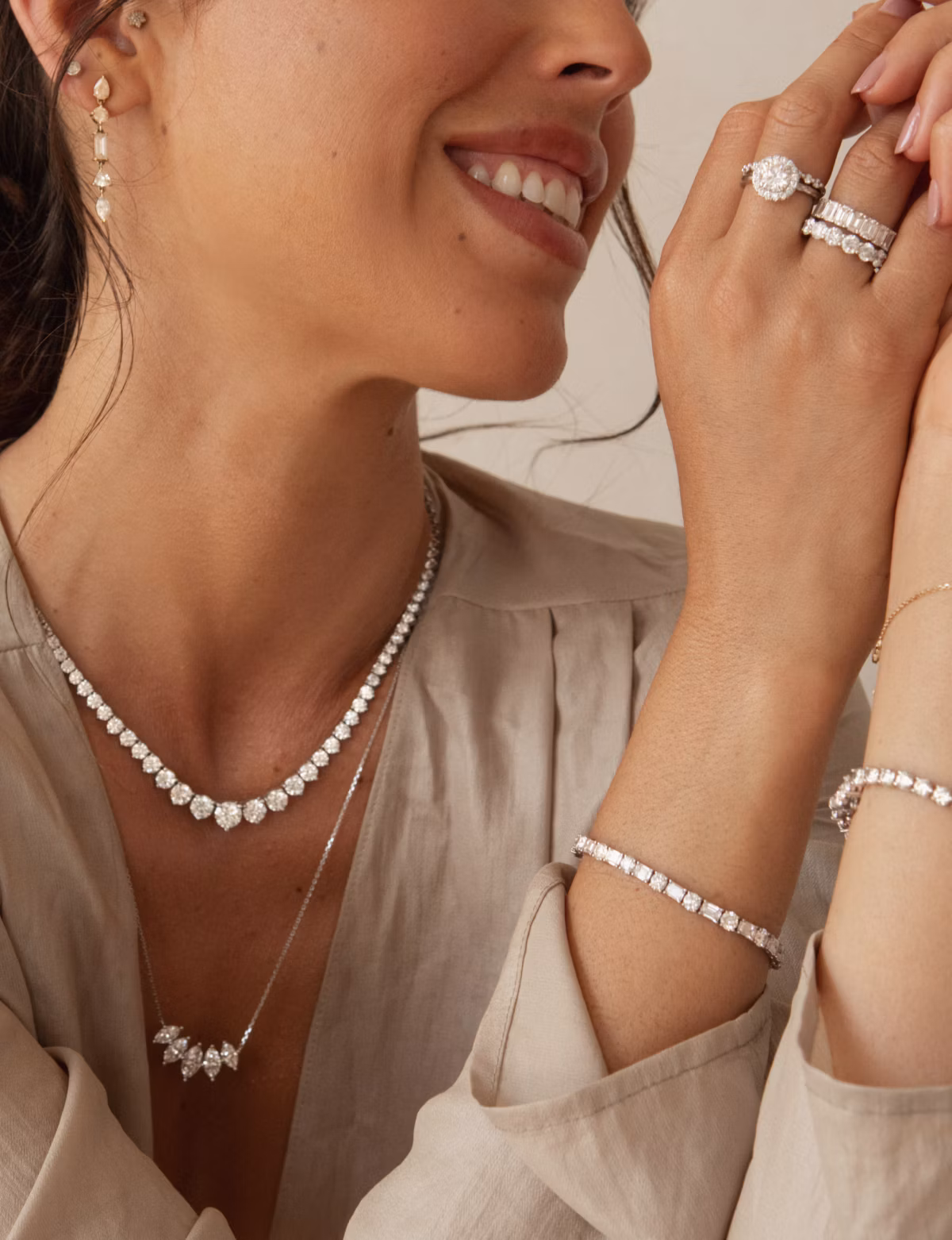 Indulge in fine jewelry designs featuring diamonds made in our zero-emission foundry.