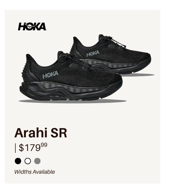 Hoka Arahi SR, $179.99