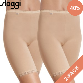 2 Pack Sloggi Naisten Basic Long