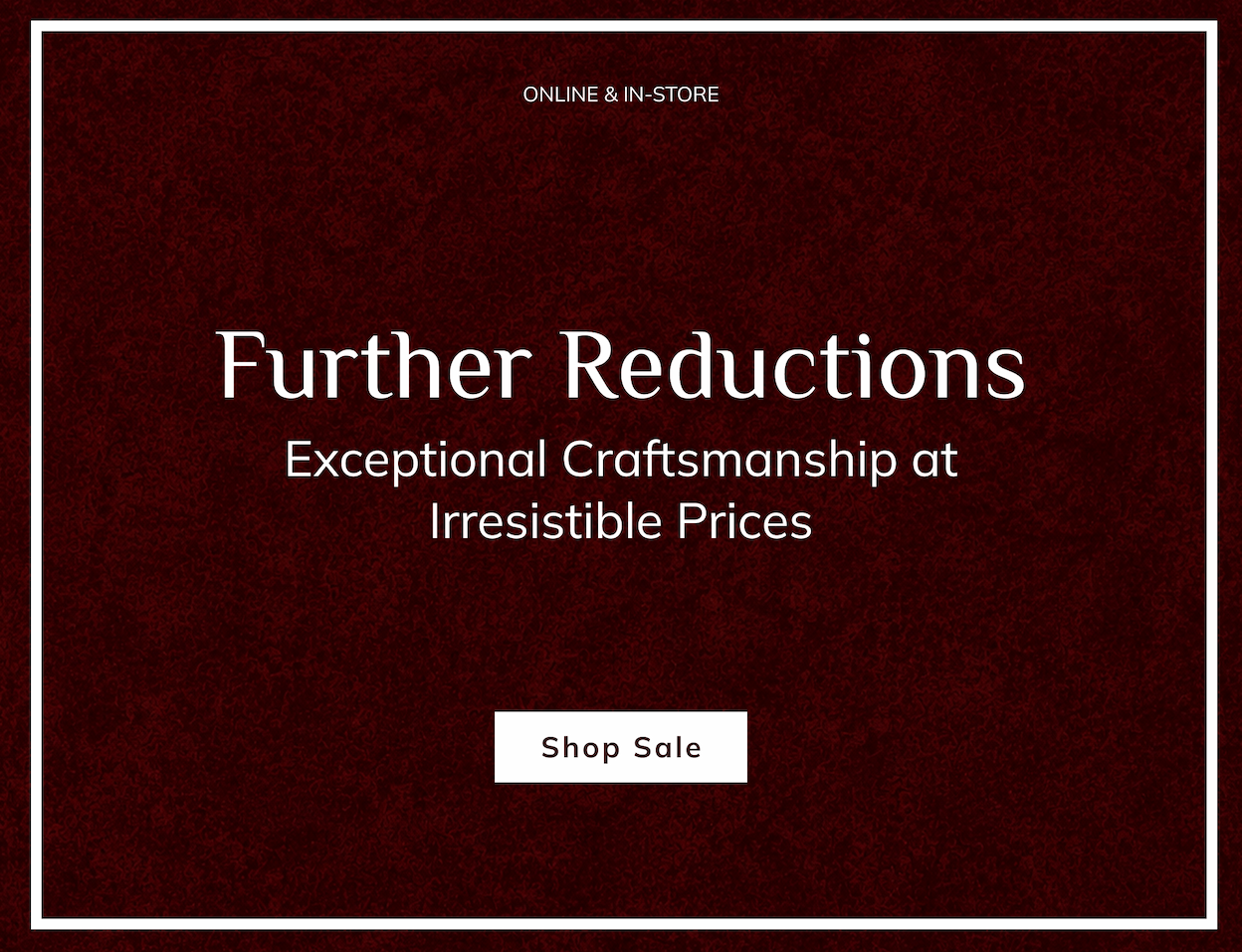 Harvie & Hudson Further Reductions