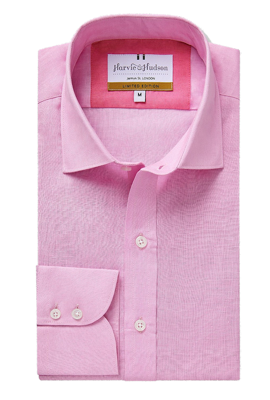 Pale Pink Linen and Cotton Shirt