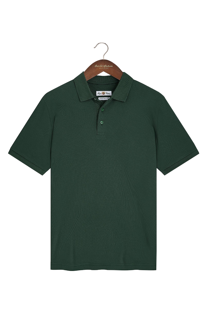 Dark Green Cotton Polo Shirt
