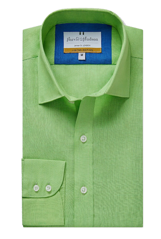Green Linen and Cotton Shirt