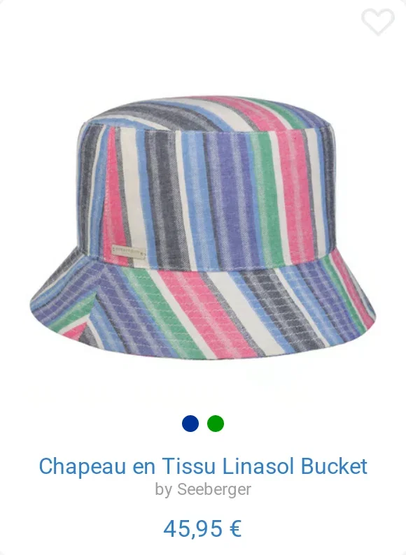 Chapeau en Tissu Linasol Bucket by Seeberger