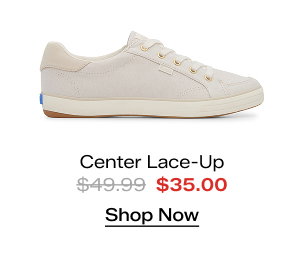 A side view of the Center III Two Tone Textile Lace-Up on oatmeal/egret which was $49.99 and is now $35.00 for a limited time. Shop Now.