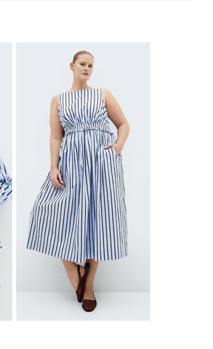 Shop the Anna Choc Stripe Cotton Dress