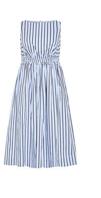 Shop the Anna Choc Stripe Cotton Dress