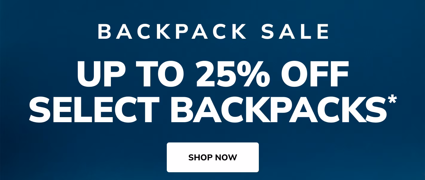 Backpack Sale: up to 25% off