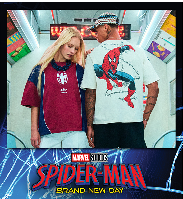 BL and Spider-Man x Umbro collection. Exclusively at BoxLunch! Shop now.