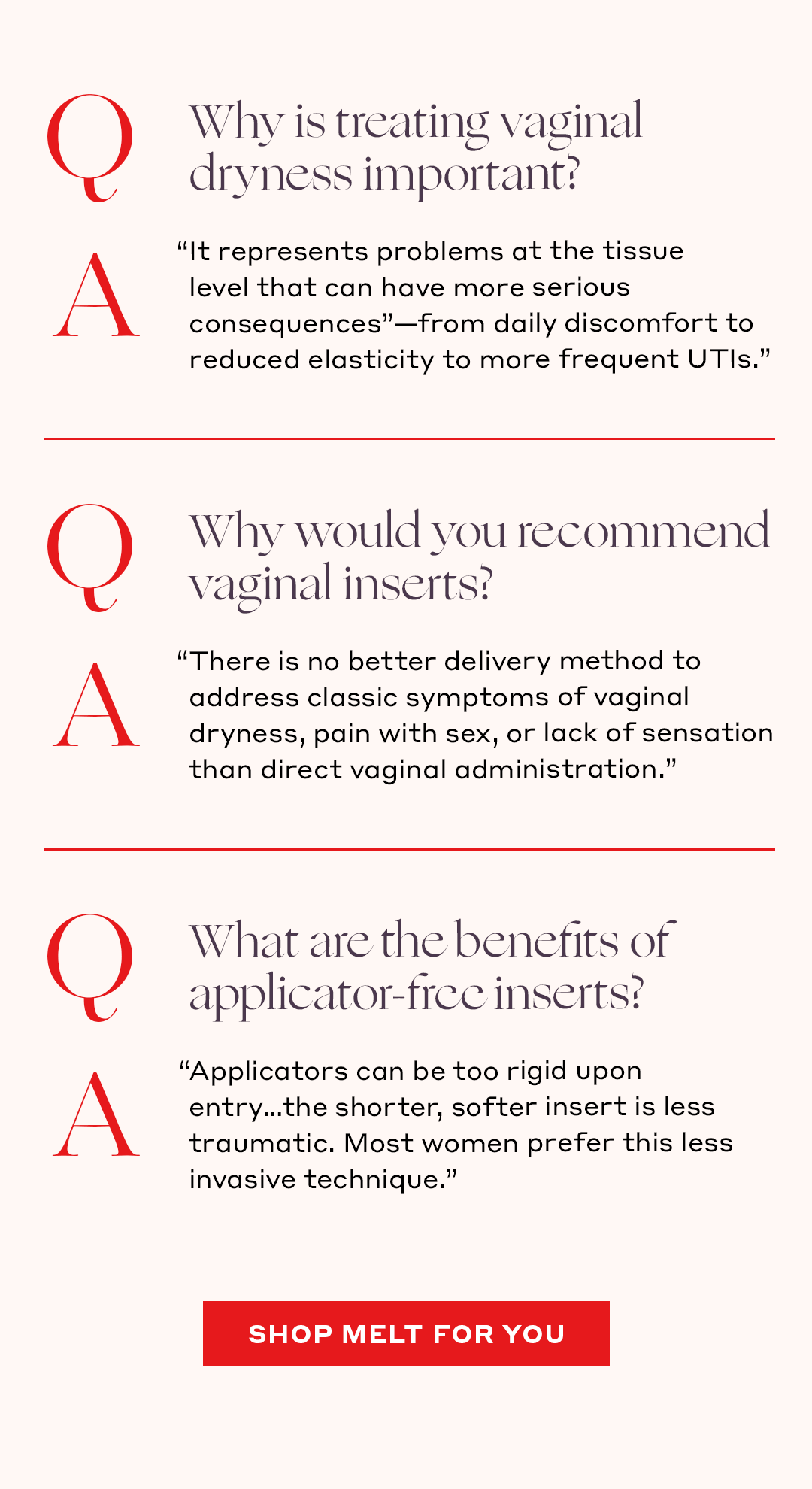 Why is treating vaginal dryness important?